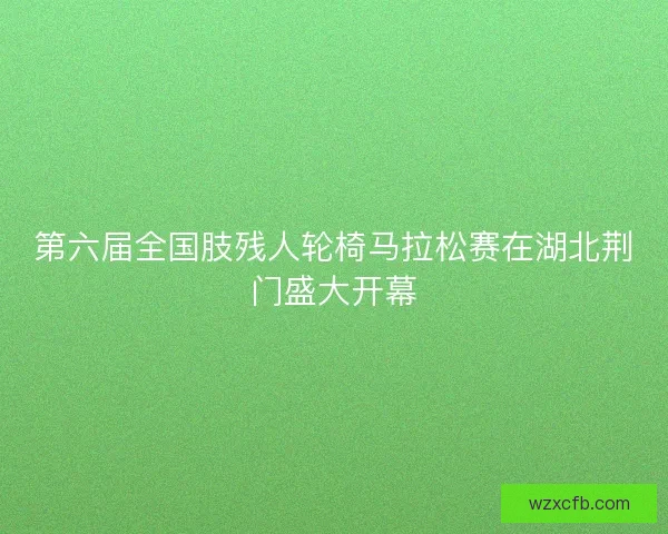 第六届全国肢残人轮椅马拉松赛在湖北荆门盛大开幕